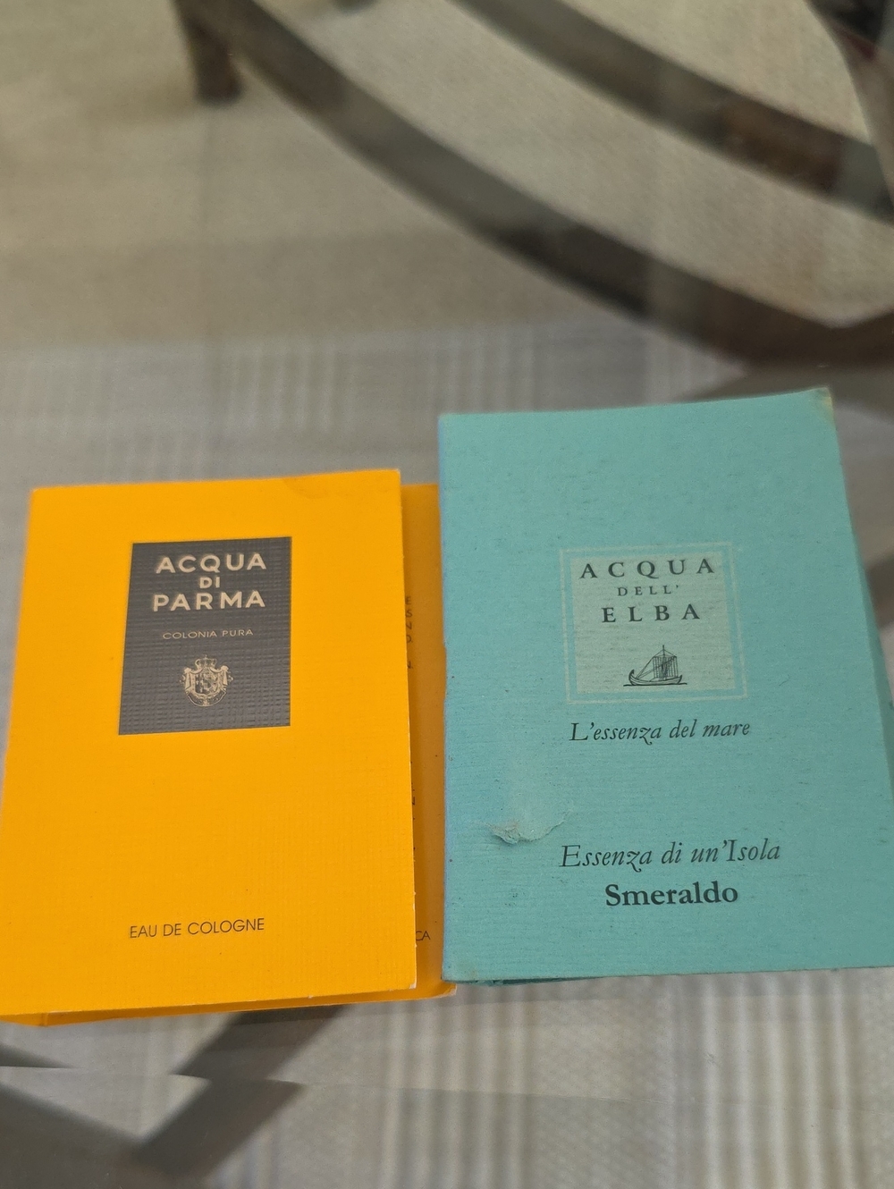 Acqua di Parma & Acqua dell'Elba Sample Cards -